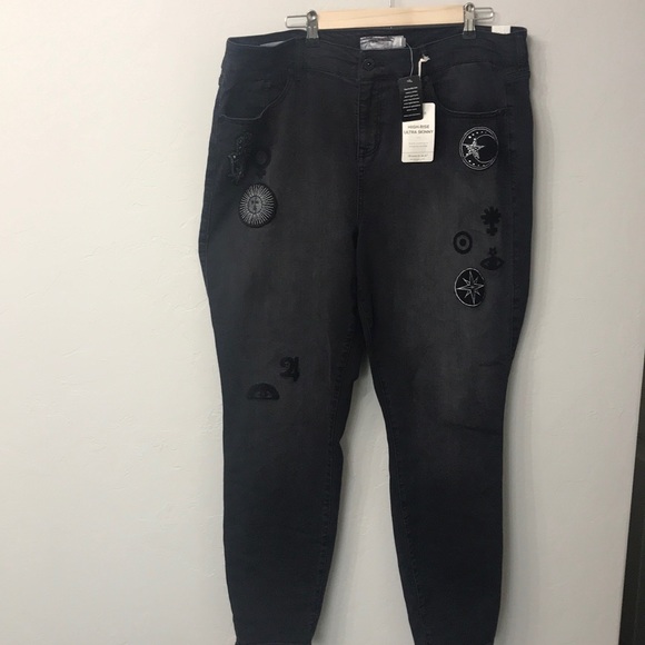 torrid Denim - Torrid black high rise ultra skinny jeans size 22R